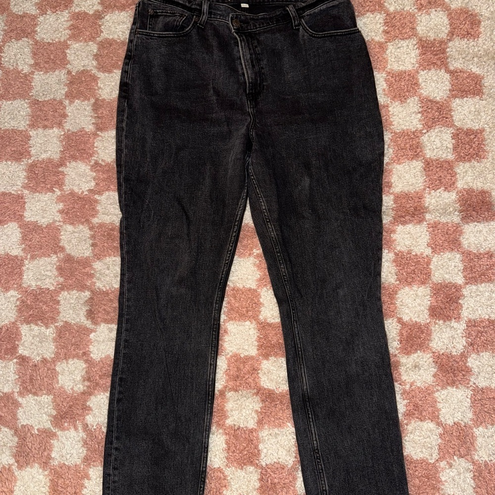 Abercrombie 90’s Slim Straight Black Women's Ultra High Rise Jeans